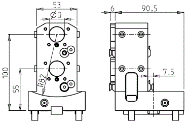 DOOSAN - BMT45 - Statisch Werkzeughalter Bohrhalter doppelt     
