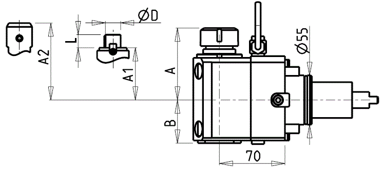 DOOSAN - BMT55 - Angetriebenen Werkzeughalter axial            
