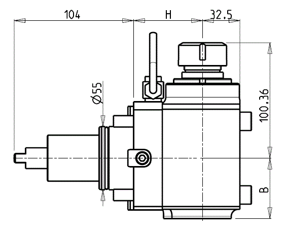 DOOSAN - BMT55 - Angetriebenen Werkzeughalter axial beschleunigt 1:2 
