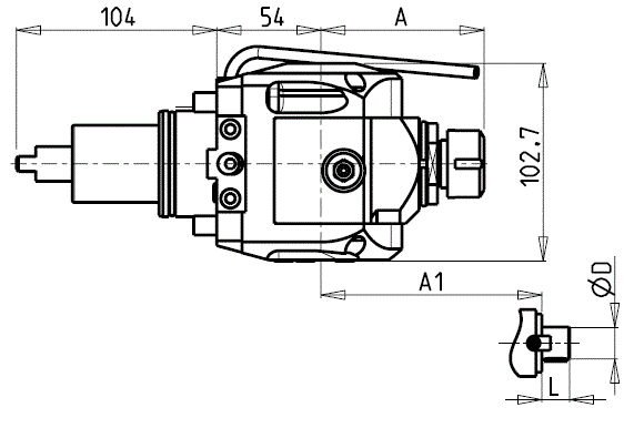 DOOSAN - BMT55 - Angetriebenen Werkzeughalter winkelverstellbares ±90°                                                                                             
