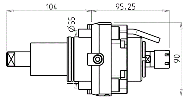 DOOSAN - BMT55 - Angetriebenen Werkzeughalter radial beschleunigt 1:5,625
