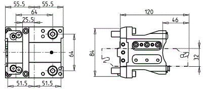 DOOSAN - BMT55 - Statisch Werkzeughalter Abstechhalter           
