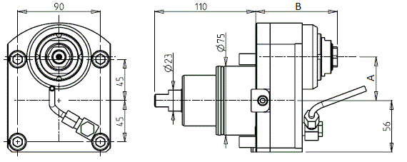 DOOSAN - BMT75 - Angetriebenen Werkzeughalter radial hinausgeschoben beschleunigt 1:2                                                                                               
