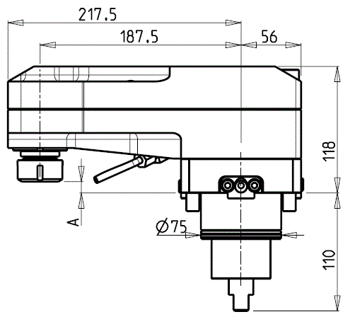 DOOSAN - BMT75 - Angetriebenen Werkzeughalter radial Ungekehrt Z-achsversetzt 