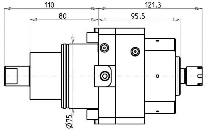DOOSAN - BMT75 - Angetriebenen Werkzeughalter radial beschleunigt 1:2    

