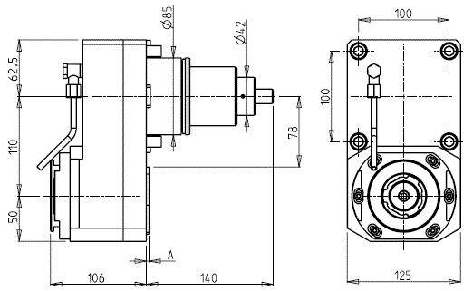 DOOSAN - BMT85 - Angetriebenen Werkzeughalter radial hinausgeschoben                                                                                               
