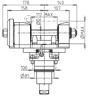DOOSAN - BMT85 - Angetriebenen Werkzeughalter radial zum Zahnradwälzfräsen                                                                                         
