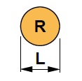 ISO Kennzeichnung von Drechselmessern - Plattengröße R