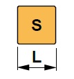 ISO Kennzeichnung von Drechselmessern - Plattengröße S