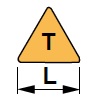 ISO Kennzeichnung von Drechselmessern - Plattengröße T