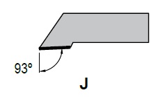 ISO Kennzeichnung von Drechselmessern - Einstellwinkel J