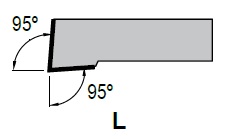 ISO Kennzeichnung von Drechselmessern - Einstellwinkel L