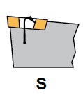 ISO Kennzeichnung von Drechselmessern - Plattenklemmung S